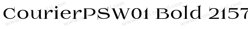 CourierPSW01 Bold 2157字体转换